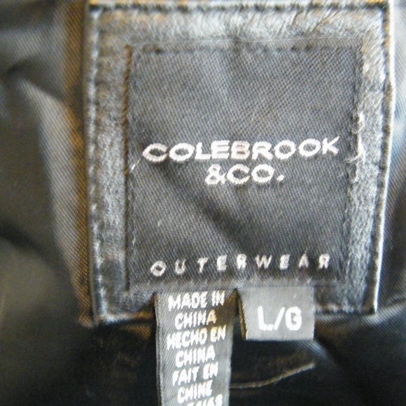 Women Leather Jacket Coat Size Large from Colebrook co - light scuff marks - Picture 2 of 7